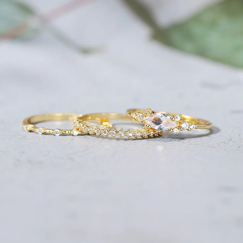 Neue INS Gold Farbe Edle Trend Dainty Ringe Für Frauen Eintrag Lux Zirkon Midi Finger Ringe Für Mädchen Jahrestag Schmuck KAR229
