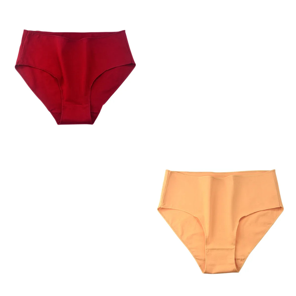 2 teile/satz Baumwolle Höschen Slips Frauen hohe Taille Unterhose einfarbige Hosen weiblich intimates comfot atmungsaktive Dessous M-2XL