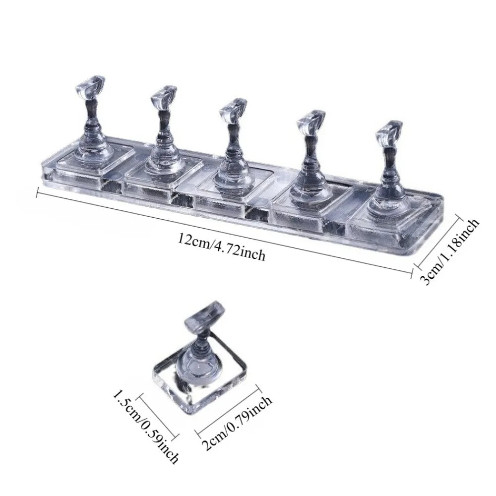 1 Set Nicht-Magnetischer Nagel-Präsentationsständer Acryl-Nagelständer Tipphalter Nagel-Übungsständer Fingernagel DIY Maniküre-Ständer Werkzeuge