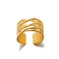 Edelstahl Runde Ringe Für Frauen Zirkon Geometrische Gold Farbe Kristall Ring Ästhetischen Hochzeit Schmuck Geschenk Bague Femme