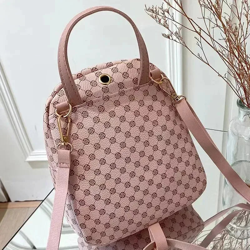 Klassischer Rucksack aus Blumenmaterial für Damen, modischer Studentenrucksack für Damen, tägliche Einkaufstasche für Damen