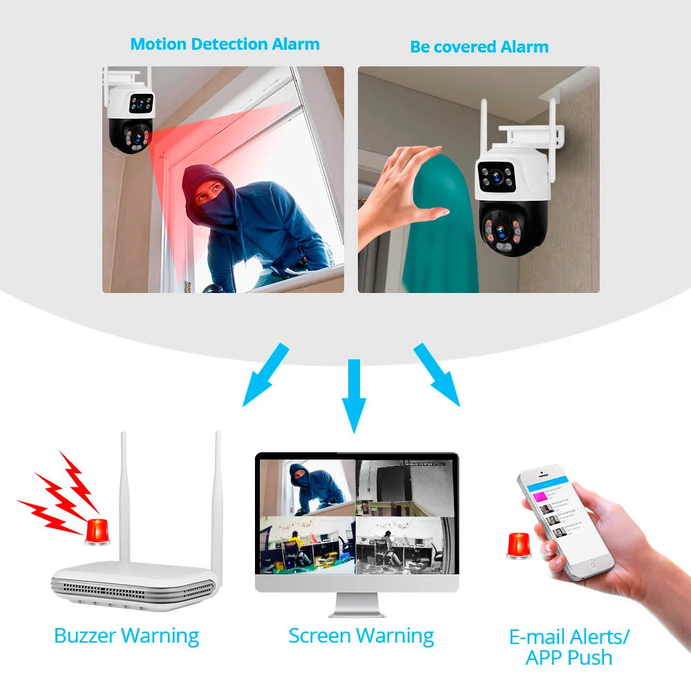 KERUI 2K 4MP Outdoor Full HD Sicherheit WIFI IP Kamera Icsee 2,5 zoll HDD Match Für Wireless MINI 8CH NVR System Host
