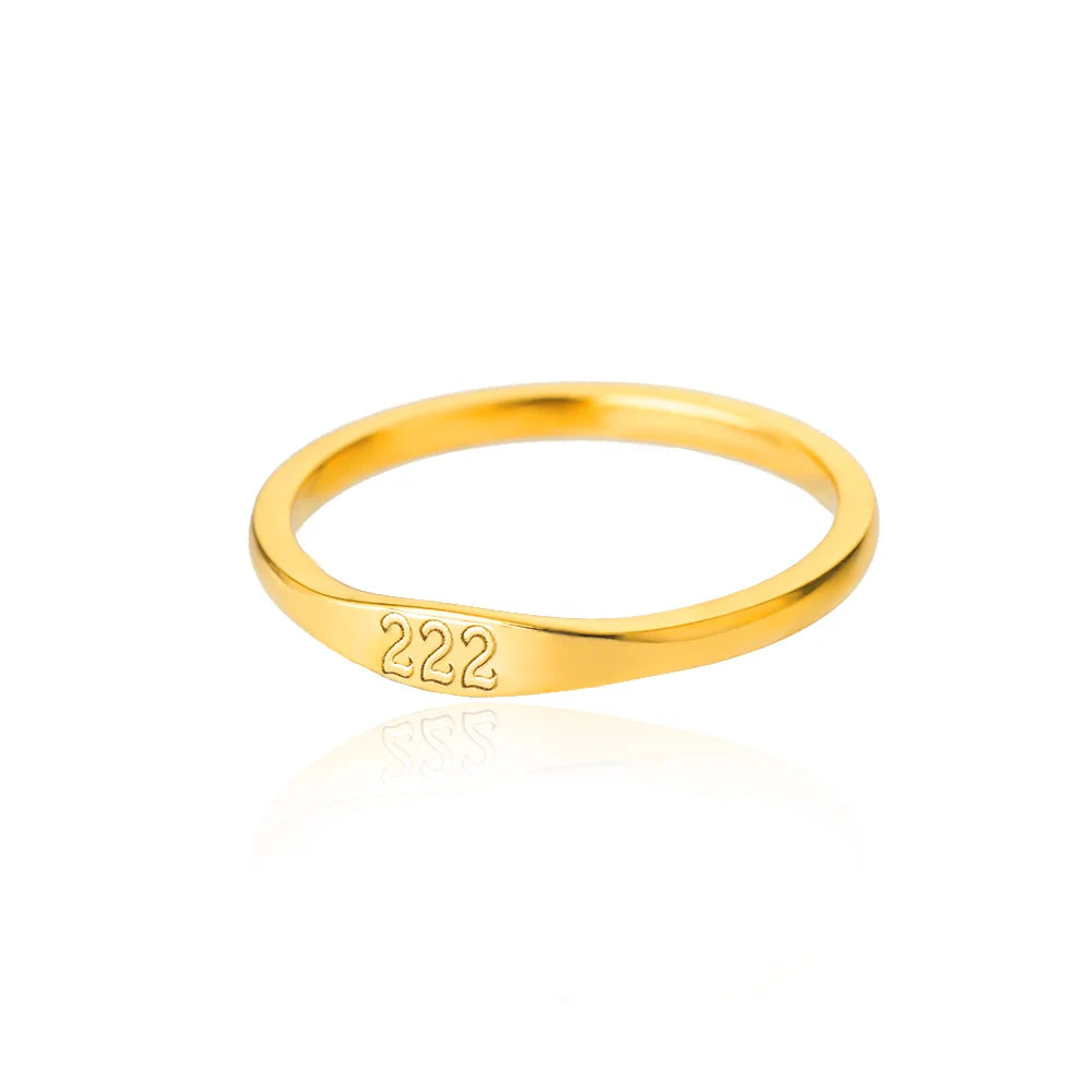 Glück 11:11 Engel Zahl Ringe für Frauen Edelstahl Finger Ring Vintage Hochzeit Ästhetischen Schmuck Geschenk anillos mujer
