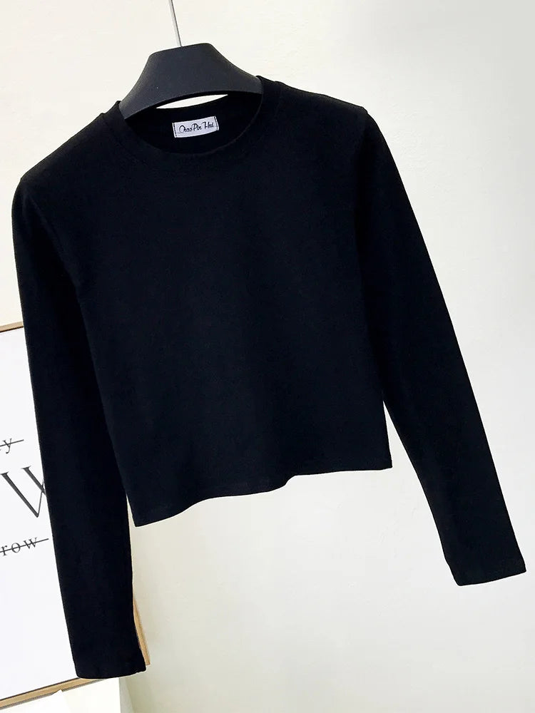 Sexy frauen Kleidung Oansatz Langarm Nabel Herbst Basis frauen Kleidung Mode Lässig Ropa Mujer