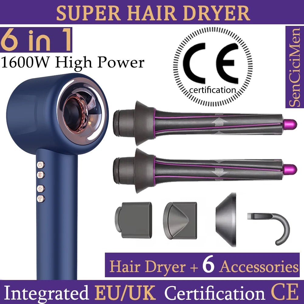 220V 1600W Super Haartrockner Blattloser Haartrockner Persönliche Haarpflege Styling Negativ-Ionen-Werkzeug Konstante Anion Elektrische Haartrockner