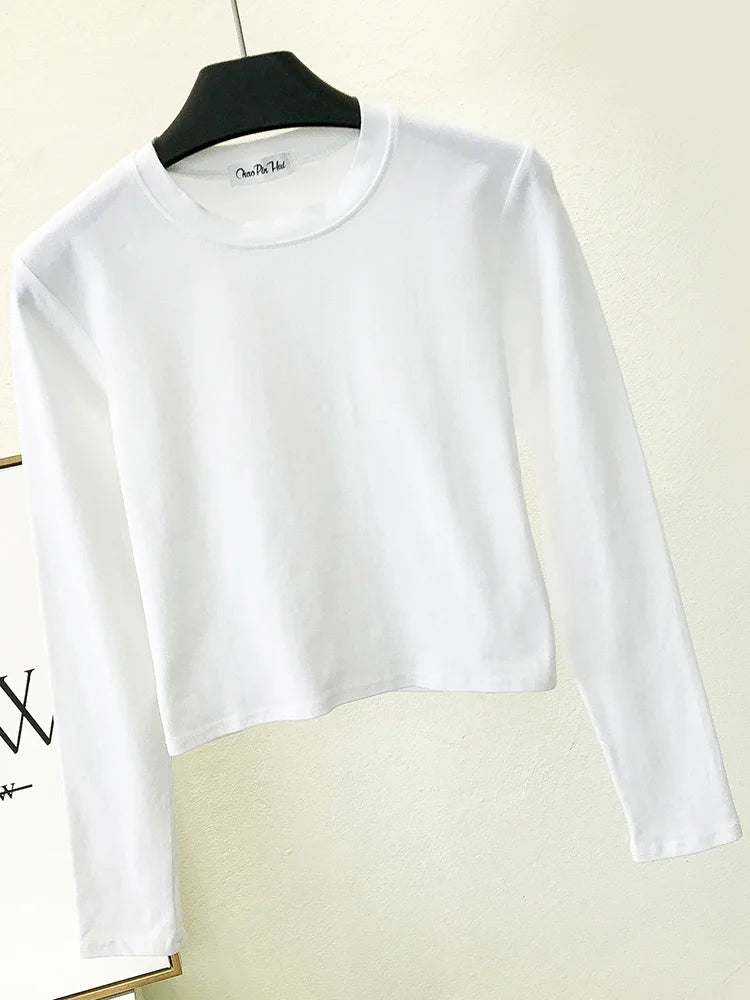 Sexy frauen Kleidung Oansatz Langarm Nabel Herbst Basis frauen Kleidung Mode Lässig Ropa Mujer