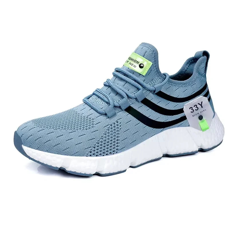 Herren-Laufschuhe, hochwertiges, leichtes Mesh-Design, atmungsaktiv, bequem, rutschfeste Sohle, Leichtathletik-Laufschuhe zum Schnüren