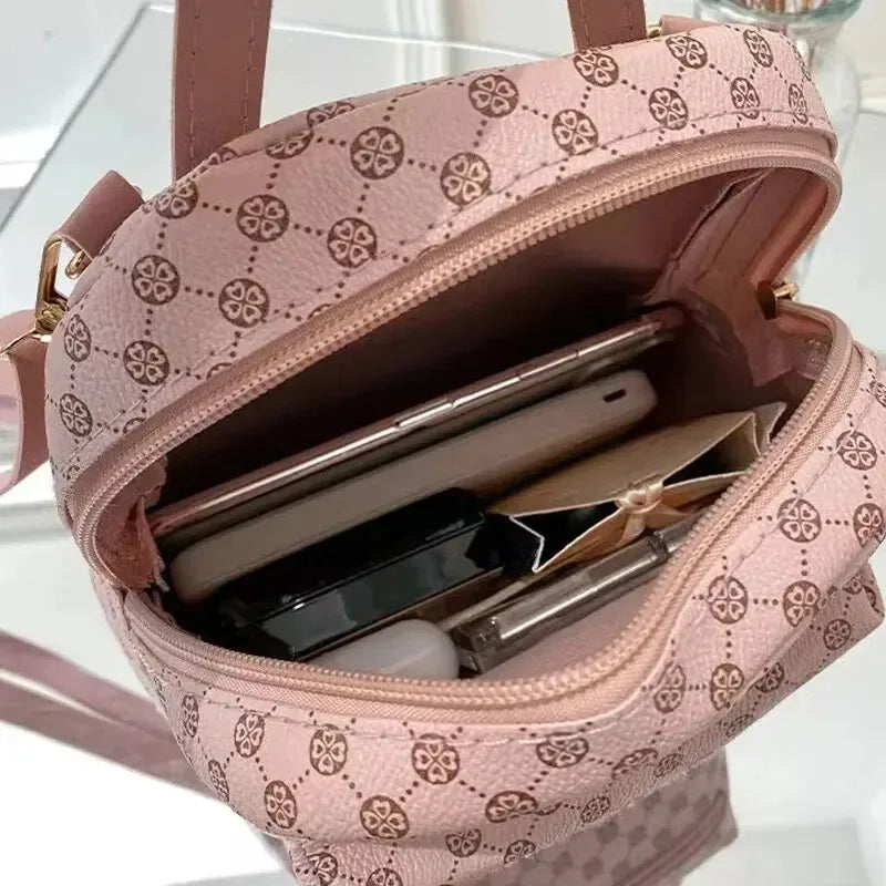 Klassischer Rucksack aus Blumenmaterial für Damen, modischer Studentenrucksack für Damen, tägliche Einkaufstasche für Damen