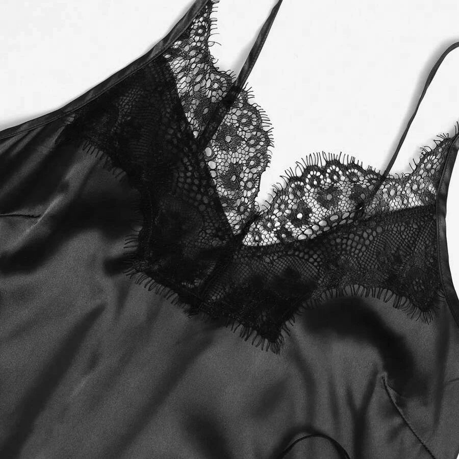 5-teiliges Damen-Nachtwäsche-Pyjama-Set aus Satin, Robe, sexy Dessous, Bademantel, Spitze, Seide, Nachtkleid, Hose, Heimkleidung, Nachtwäsche, PJ