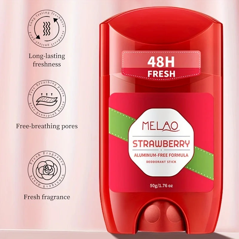Lavendel-Deodorant-Stick, Erdbeer-Deodorant-Stick, 50g - 48 Stunden anhaltende Frische, Feuchtigkeitsspendend und Erfrischend, Geeignet für Arbeit, Dates und den Heimgebrauch