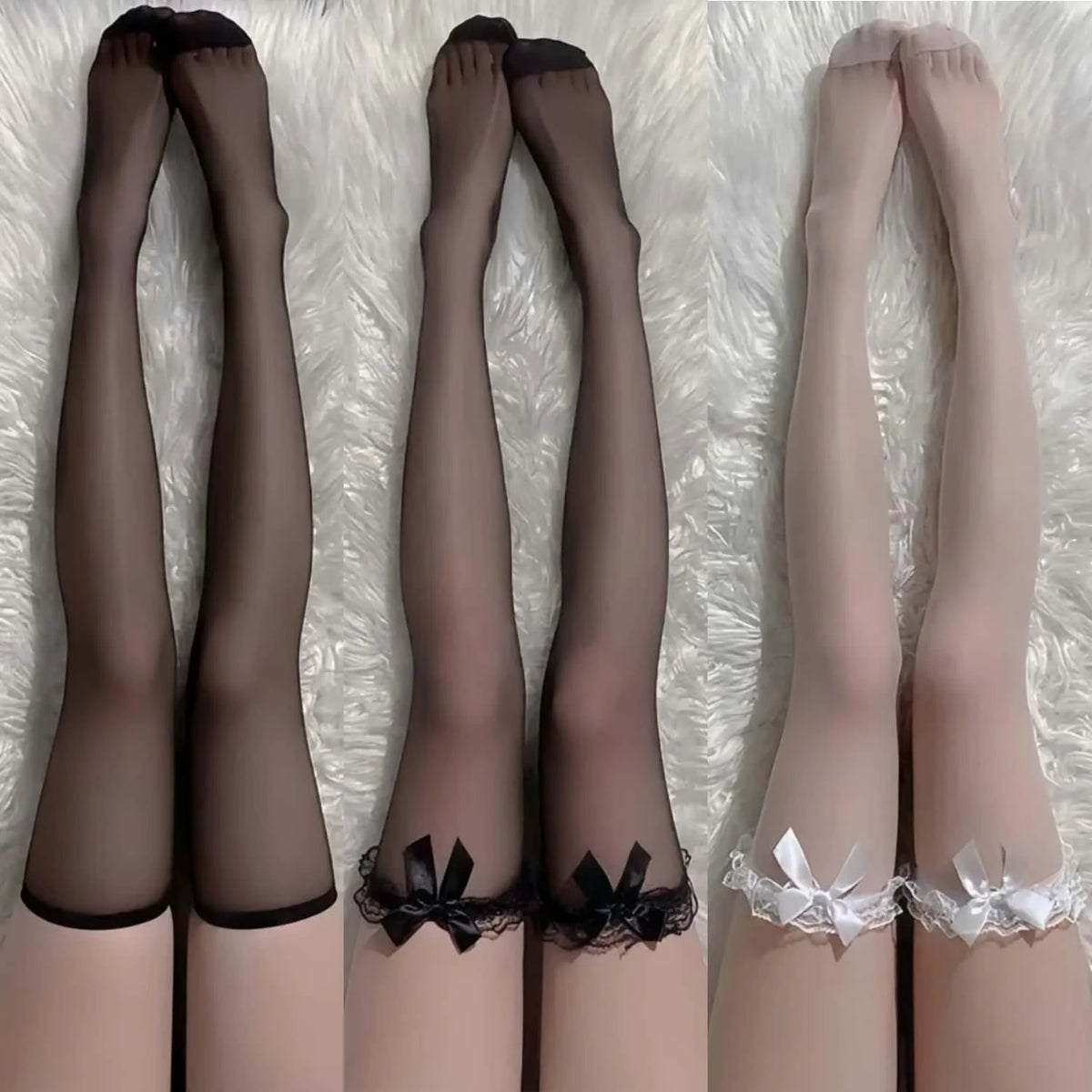 2026 Neu Übergröße Damen Seiden-Dünne Transparente Enge Hohe Schwarze Strümpfe Damen Mädchen Elastische Überknie-Lange Socken Frühling Sommer