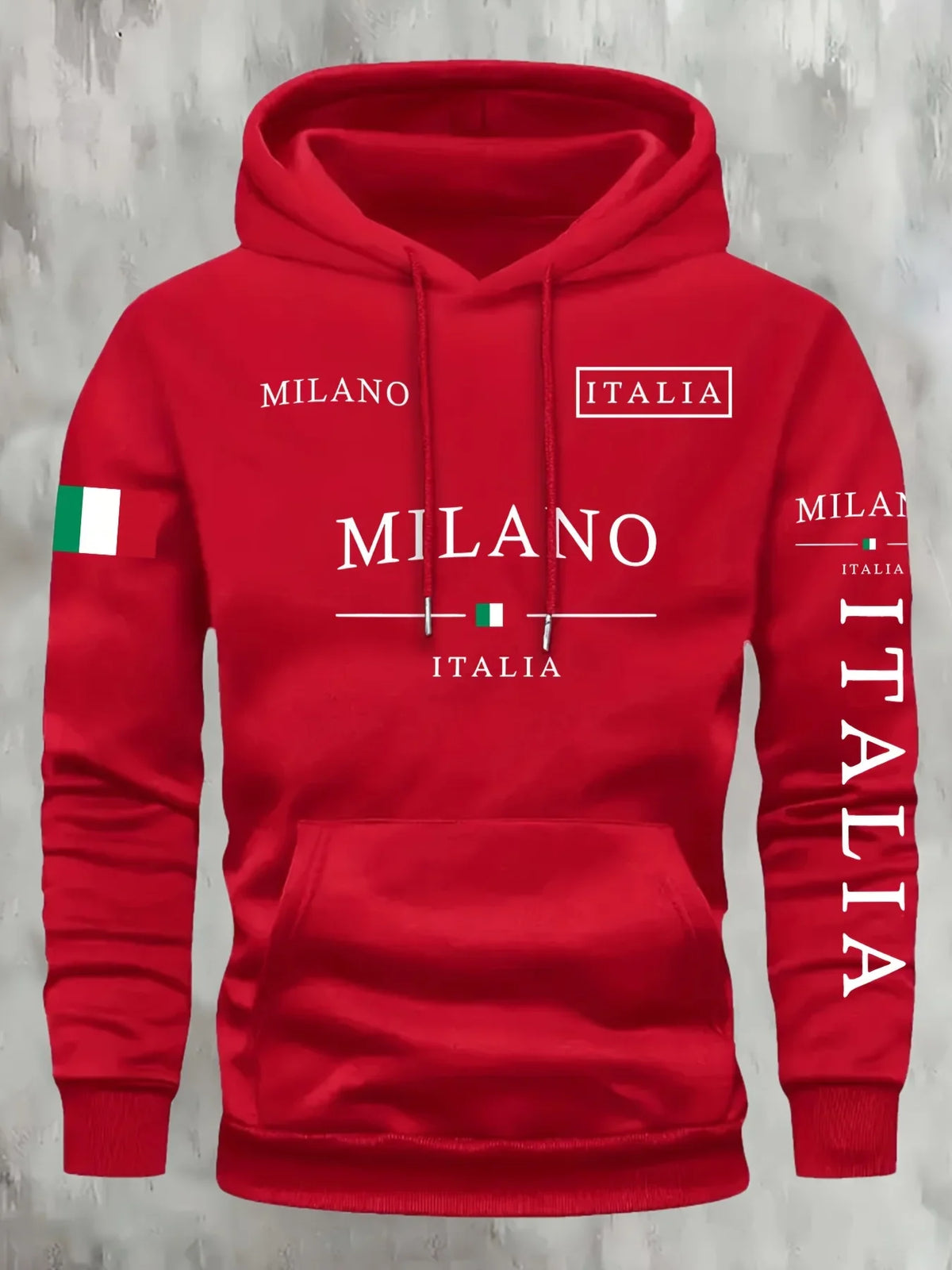 Milan Flag Print Herren Damen Pullover Hoodie Street Casual Sport Outdoor Exercise Jersey Herbst Winter Warm Sweatshirt Top Kleidung