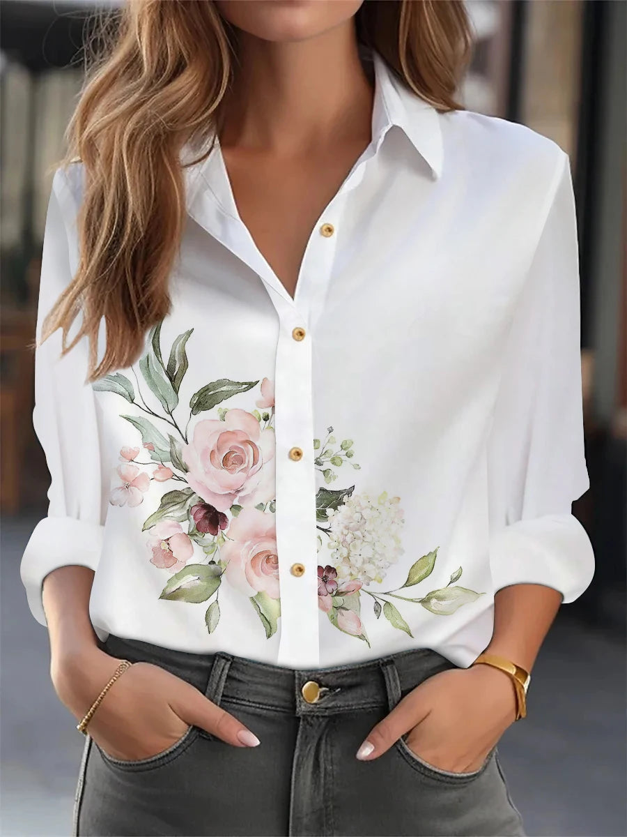 Mode elegante lose Bluse Frau Langarm lässig Frau Hemd Temperament Frau Shirt wochen ende Top