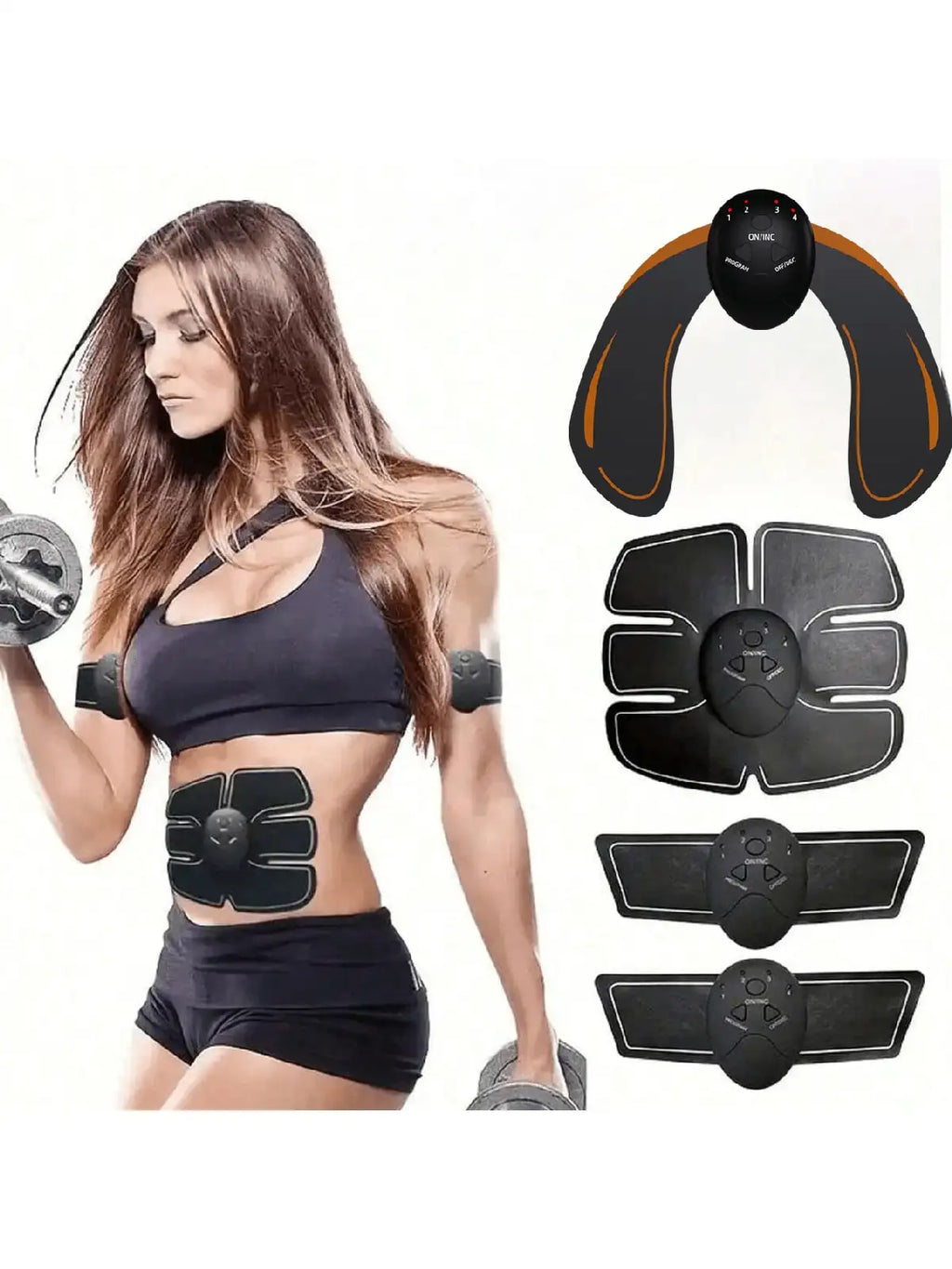2026 EMS Hüftmuskel-Stimulator Fitness Gewichtheben Hüft-, Bauch-, Arm- und Beintrainer Massage Batteriebetriebene Version