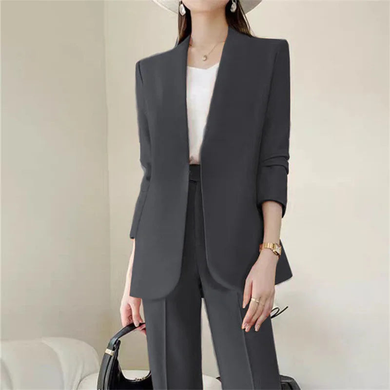 Neu im Trend: 2-teilige Damen-Outfits für Frühling und Herbst – Koreanische Hosen-Sets, elegante Pendler-Anzüge mit Mantel, 2-teilige Damen-Sets