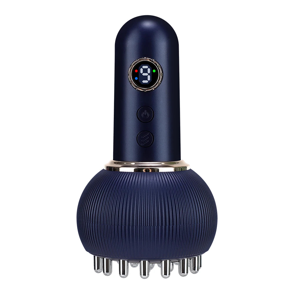 Elektrisches Meridian-Bürsten-Körpermassagegerät mit 9-Gang-Gua Sha Microcurrent Hot Compress Scraping-Funktion für Body Slim und Ralex