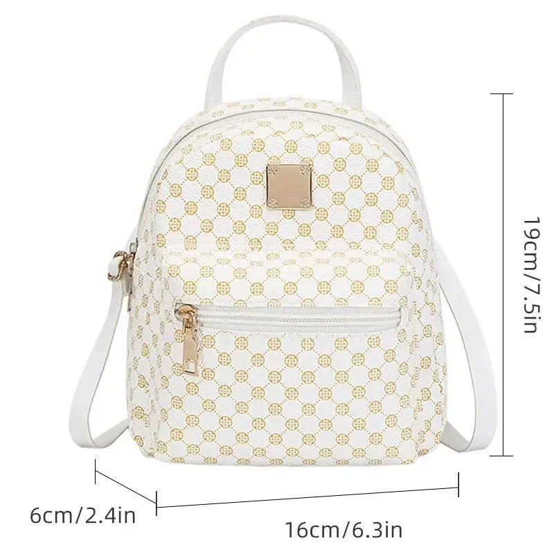 Klassischer Rucksack aus Blumenmaterial für Damen, modischer Studentenrucksack für Damen, tägliche Einkaufstasche für Damen