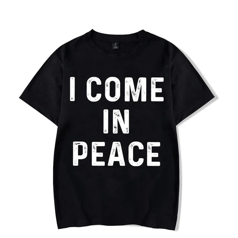 Paar T-shirt Ich bin Frieden/Ich komme in Frieden Gedruckt Kleidung Liebhaber T-shirt Sommer Mode Kurzarm T-shirts Marke Frauen paar Top