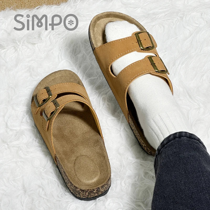 1 Paar Ledersandalen für Männer und Frauen, Strandsandalen 2025, Designer-Herrenschuhe, bequeme Slipper, Original-Marken-Schuhe
