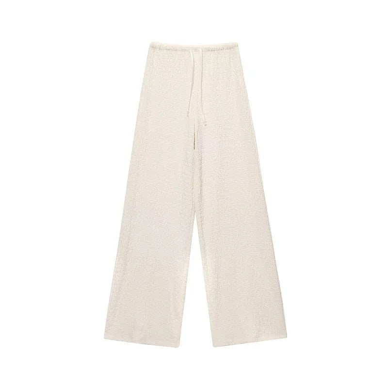 MUJER Damen-Hosen-Sets, strukturierte Hosen-Sets mit hoher Taille für Damen, 2-teilig, ärmellose Weste, Damen-Outfit, Damen-Sets, Damenanzüge