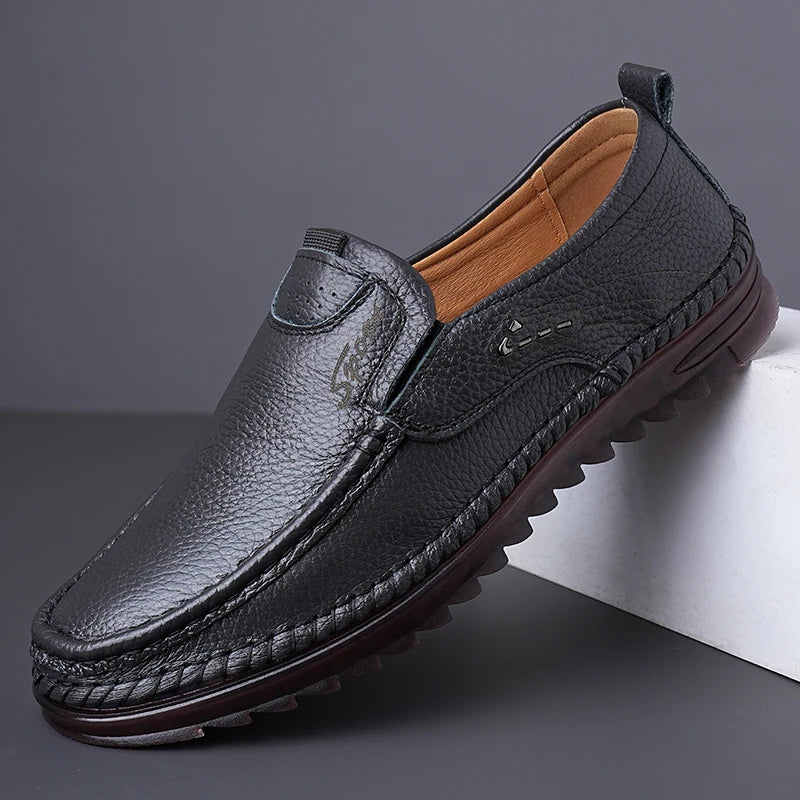 Herren Slip-On Loafer Bequeme Atmungsaktive Business-Freizeitschuhe Weiche Sohle Einfach Anzuziehende Arbeitsschuhe Leicht zu Tragen-726