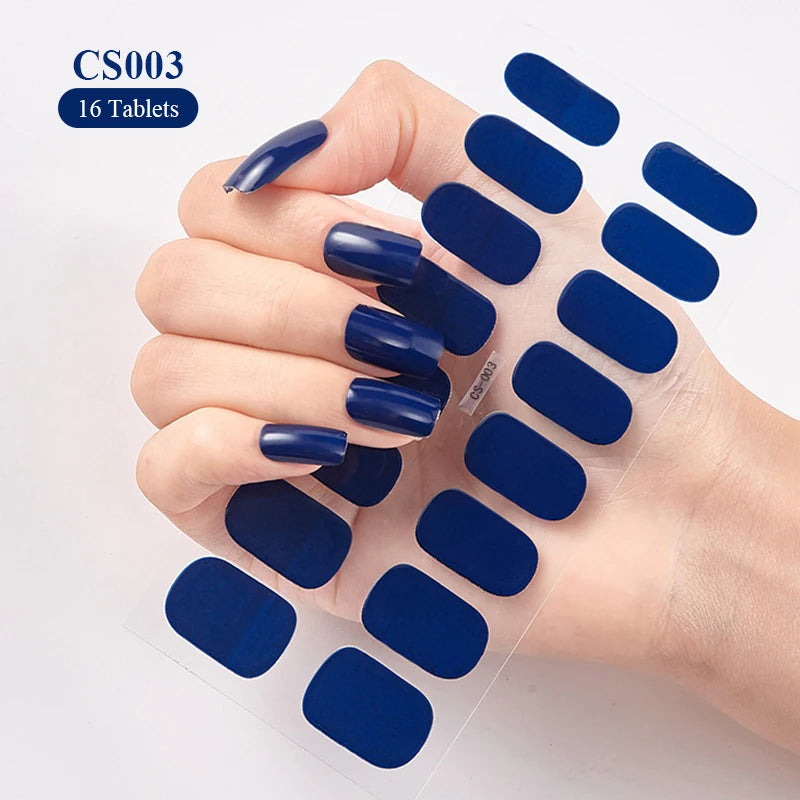 16 Tipps weinrote Nagelaufkleber, langlebig, einfarbig, volle Nagelfolien, selbstklebender Slider, Nagelkunst, DIY-Aufkleber, Maniküre-Dekor