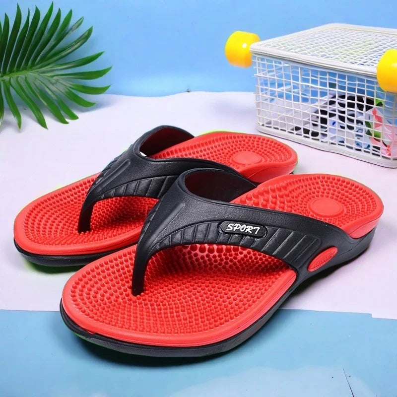 Leichte EVA-Sandalen für Herren mit Massagesohle, mehrfarbige Optionen, große Slip-On-Hausschuhe für den täglichen Gebrauch am Strand zu Hause im Freien