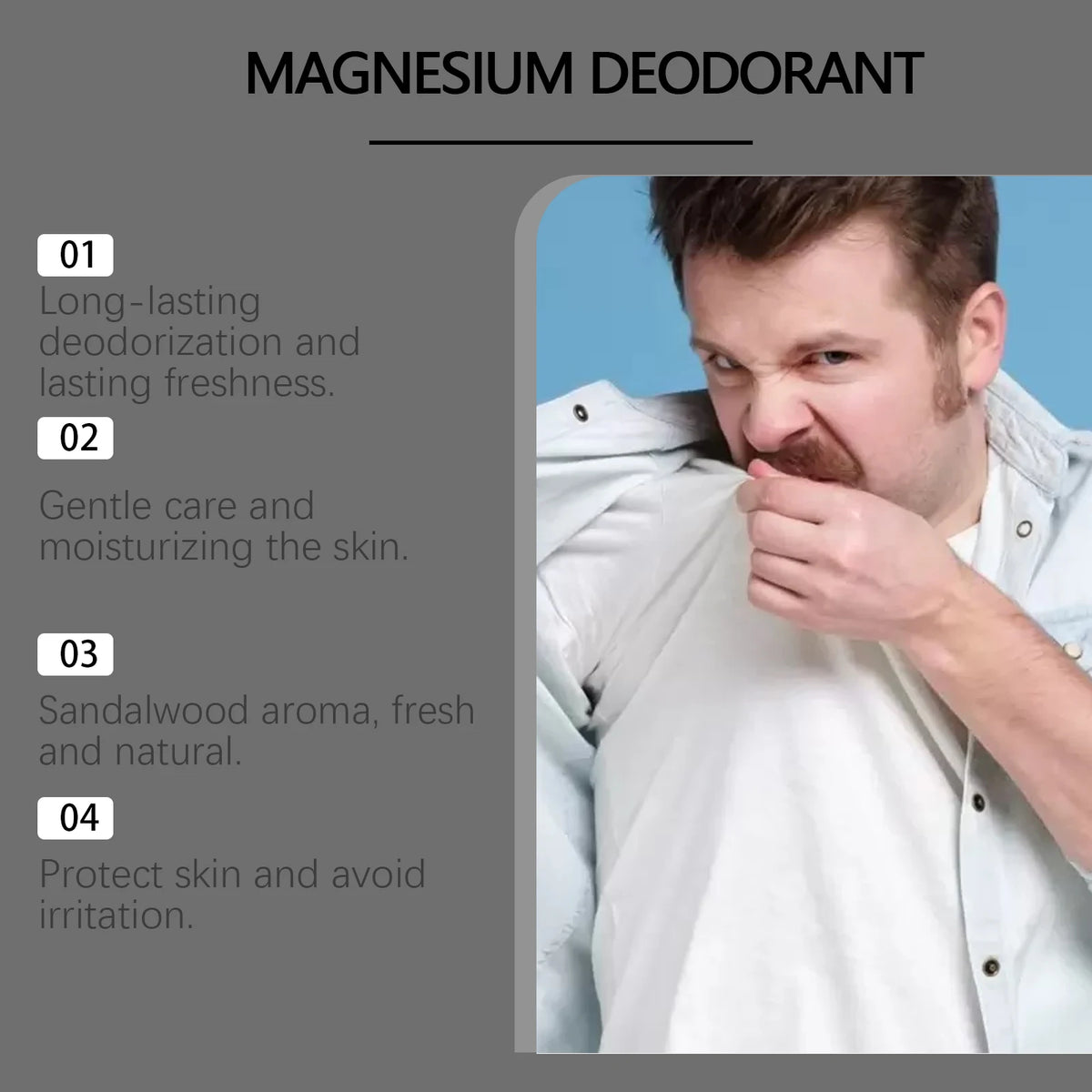 Männer Sandelholz Deodorant Stick Anti Schwitzen Halten Trocknen Anhaltenden Duft Entfernen Achselhöhle Geruch Unterarm Erfrischen Sticks Sanfte 40g