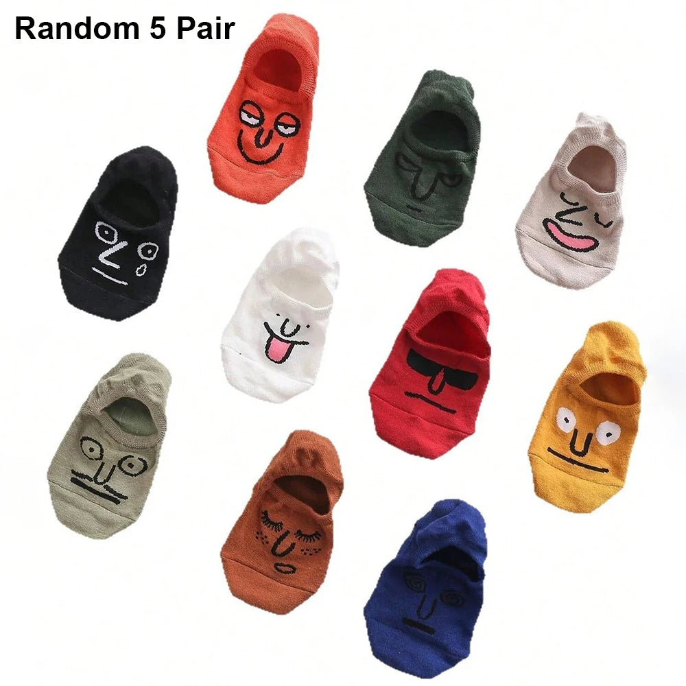 5 Paar Herrensocken, hochwertige Frühlings- und Herbstverdickte, atmungsaktive Bootssocken, niedrig geschnittene Socken mit flachem Mund, Freizeitsocken für Herren