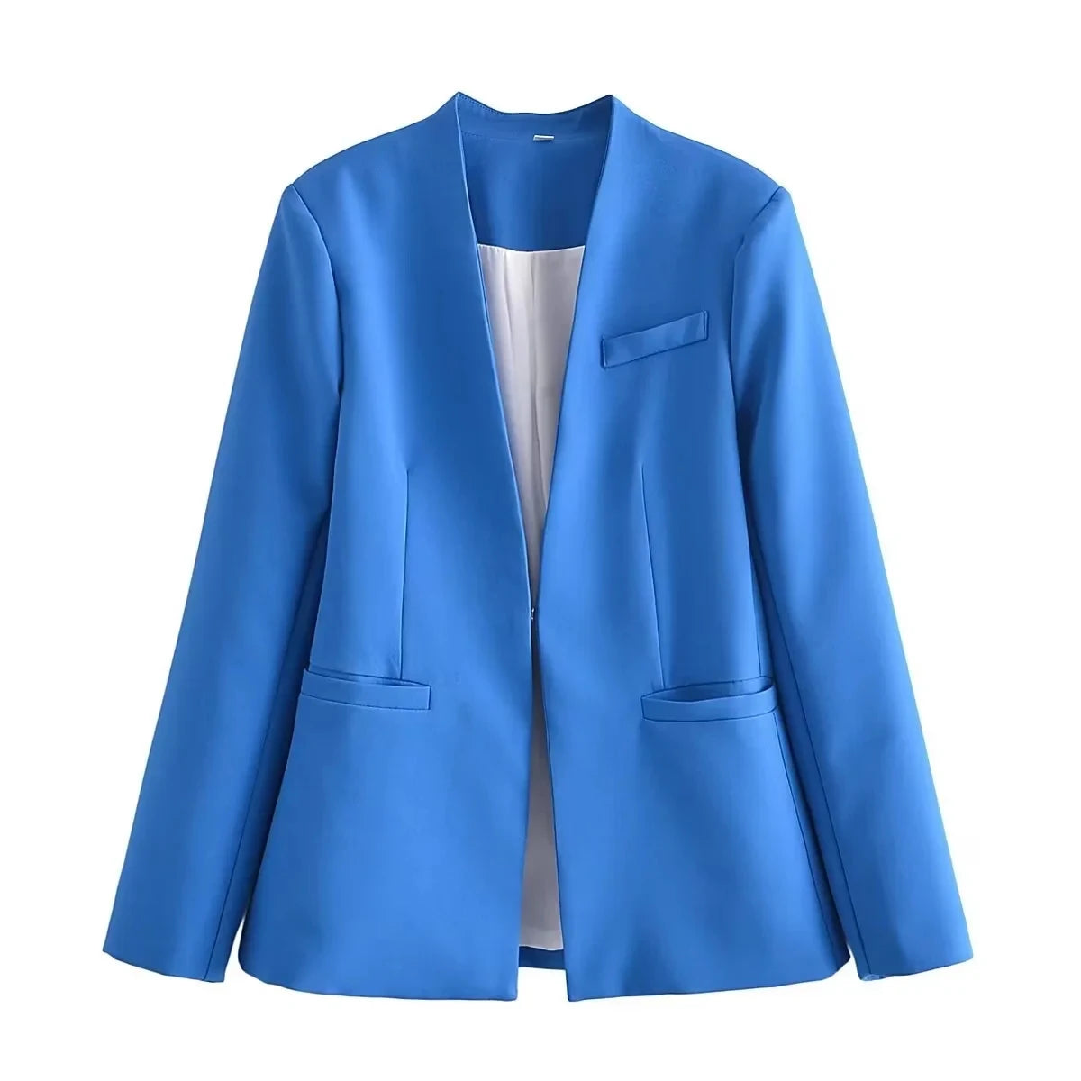 KONDALA Bürodame Beige Damenanzüge Langarm V-Ausschnitt Übergroßer Blazer + Hose mit hoher Taille und weitem Bein Mode 2025, Vintage-Sets