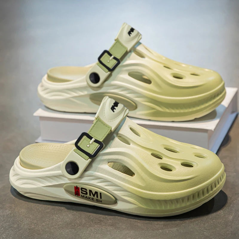 Sommer-Slipper für Herren und Damen, atmungsaktive Strand-Sandalen, bequeme Garten-EVA-Clogs, atmungsaktiv, dick