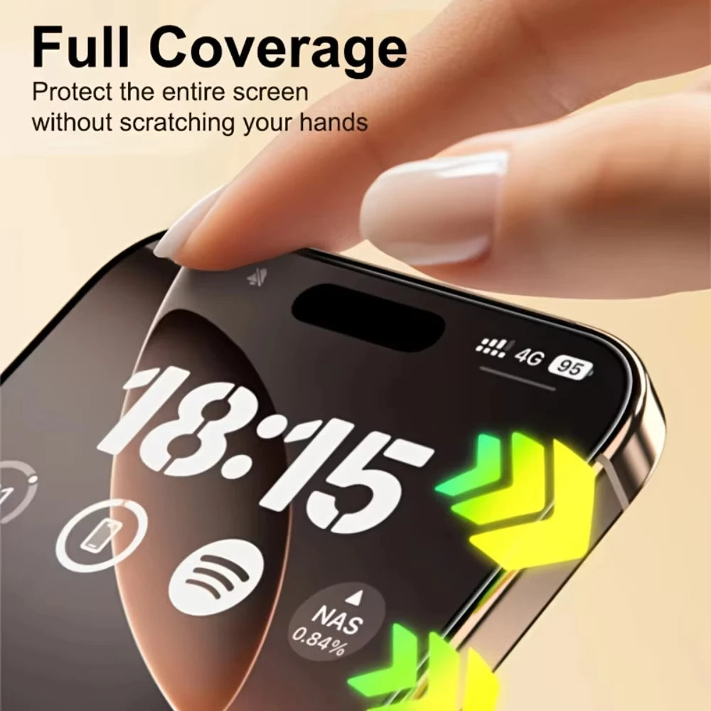 1-5 Stück Staubfreie Installation Sichtschutz-Displayschutzfolie für iPhone 18 17 16 14 11 12 13 15 Pro Max 6 7 8 Plus Mini X XR Anti-Spy Glas