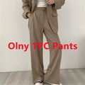 2026 frühjahr Neue frauen Kleidung Anzug Jacke Casual Hosen Set Breite Bein Anzug Hosen Elegante Büro Dame Business Anzug set Blazer