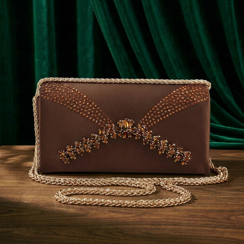2026 Italienisch Inspirierte Kaffeefarbene Spitze High Heels mit Passender Handtasche SET KOMFORT INKLUSIVE Elegante Hochzeits- und Partyschuhe für Damen