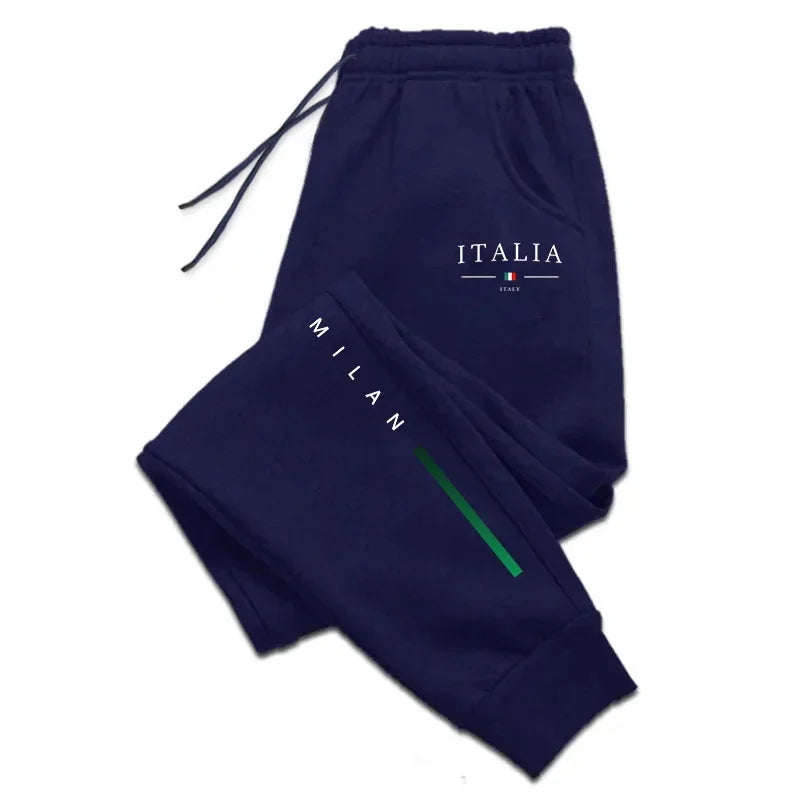 Herren-Jogginghose mit Aufdruck, lässige Sportbekleidung, Outdoor-Laufhose, modische, bequeme lange Hose mit elastischem Bund