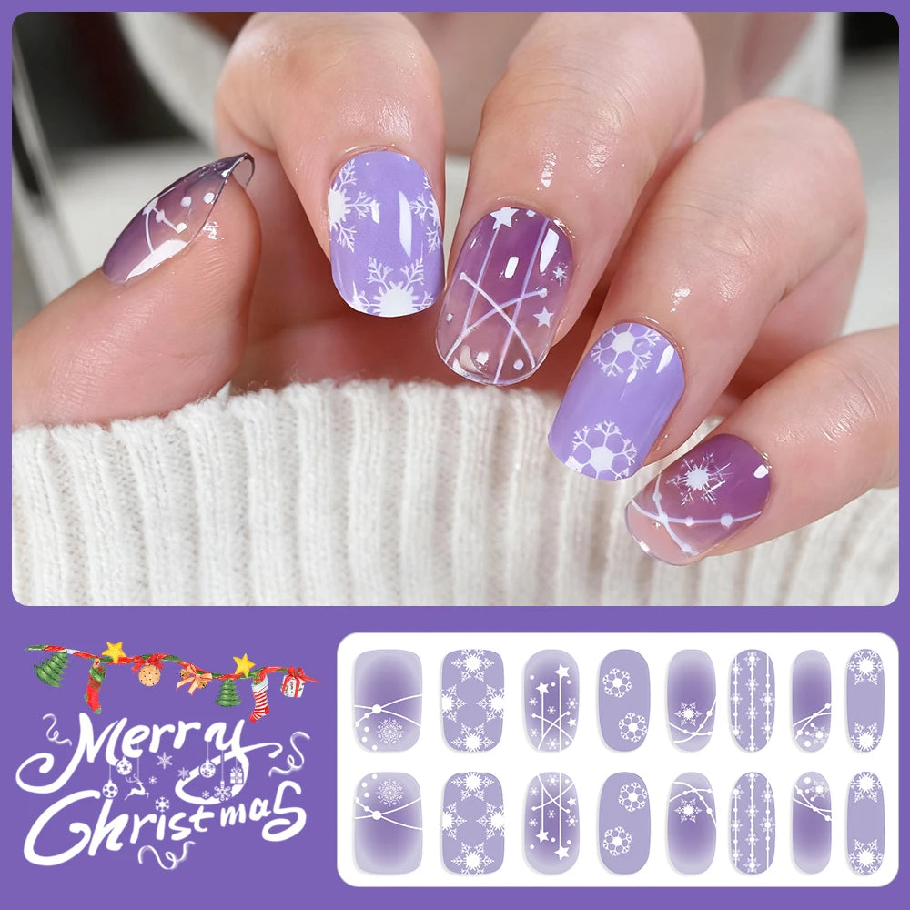 14 Tipps Full Wrap Nagellack Aufkleber Selbstklebende einfarbige Gel-Nagelstreifen Kunst Aufkleber Nicht halbgehärtete DIY Nageldekorationen