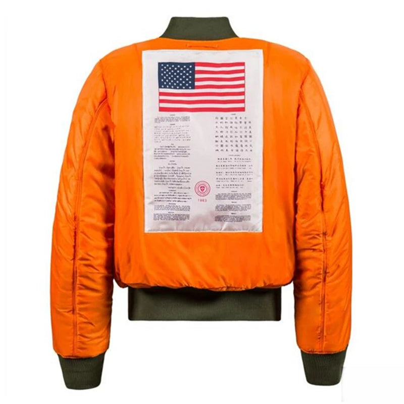 2024 Vintage Doppelseite Winter jacke Männer Mantel Blase Parka Puffer warmer Bomber geste ppte Pilot ma-1 us Luftwaffe Militär armee