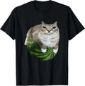 90er Jahre Y2k Watermelon Cat Silly Cat Meme T-Shirt Ein urkomisches Watermelon Print Shirt ist ein stilvolles Top-T-Shirt für Damen