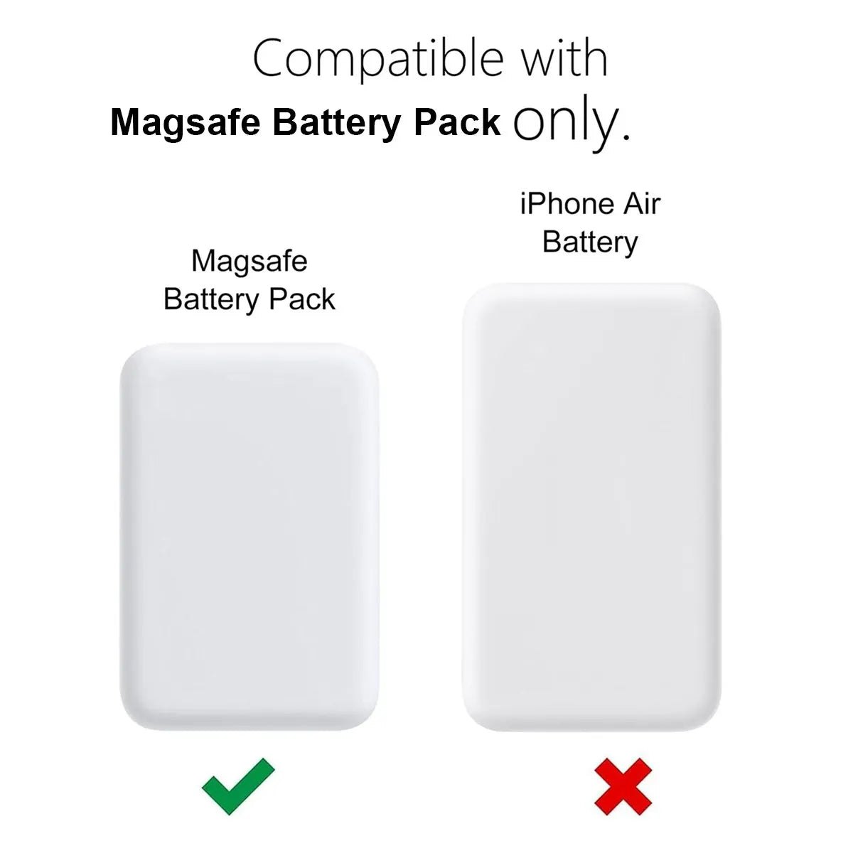 2er-Set Herzförmige Powerbank-Schutzhülle, kompatibel mit A2384 1460mAh Akku, passend für iPhone 17/16/15/14 Serie, kabellose Lade-Schutzhülle, weiche TPU Anti-Sturz-Schutzhülle, süßes Geschenk für Frauen (nur die Hü