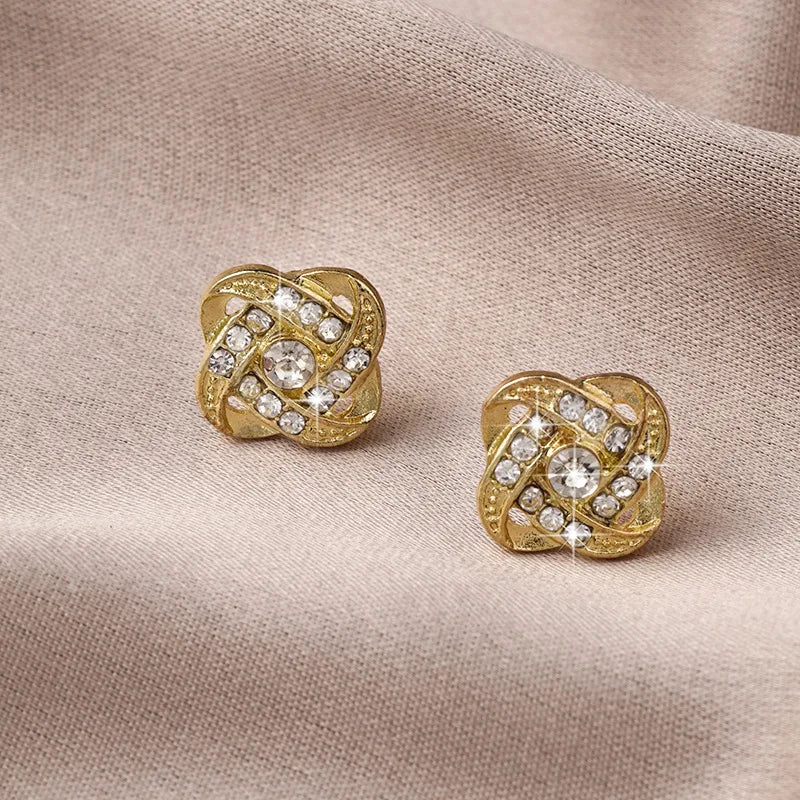Leichte Luxus-Zirkon-Ohrstecker, einfache geometrische Kreuz-Ohrringe, exquisiter Ohrschmuck für Hochzeiten und Partys, Geschenke für Frauen C