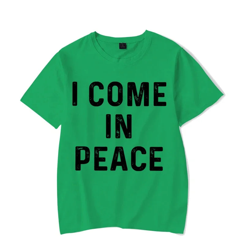 Paar T-shirt Ich bin Frieden/Ich komme in Frieden Gedruckt Kleidung Liebhaber T-shirt Sommer Mode Kurzarm T-shirts Marke Frauen paar Top