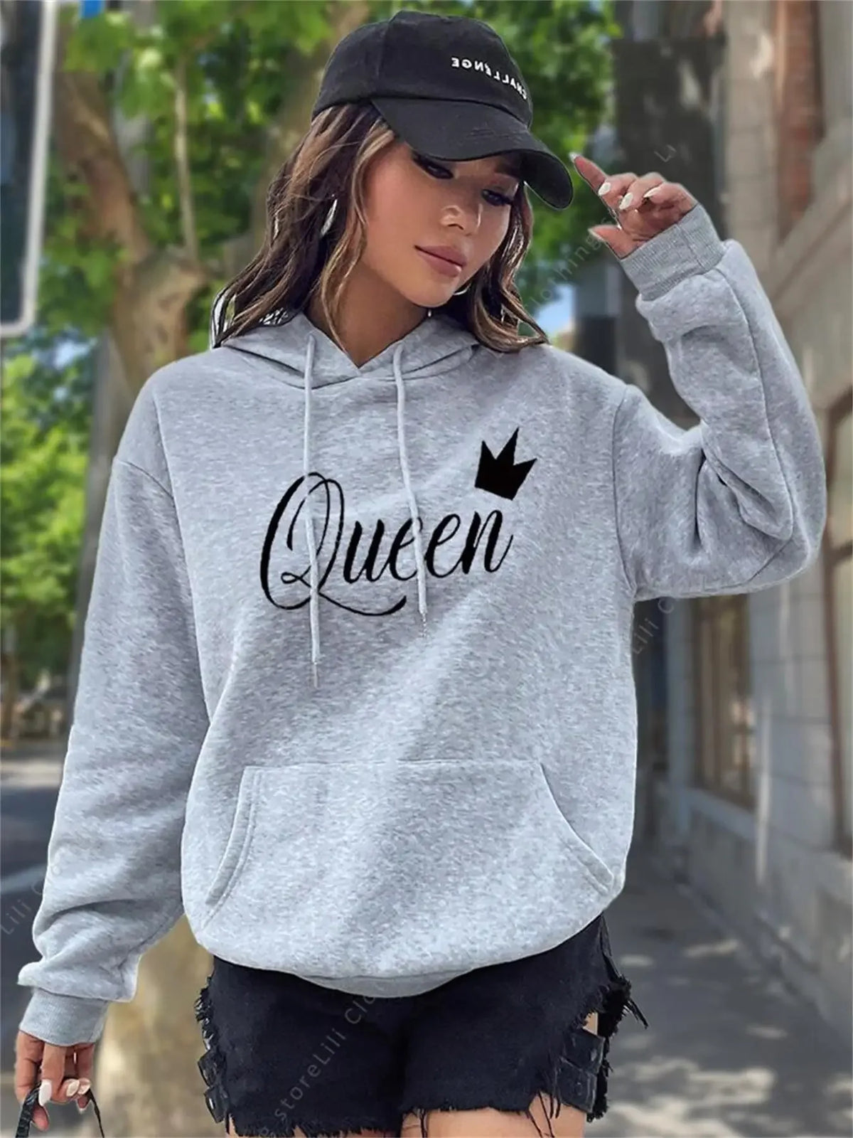 2026 Neue Trendige Hoodies für Damen Oberteile Modische Ästhetische Sweatshirts Y2k Streetwear Rosa Schwarzer Pullover Damen-Hoodies