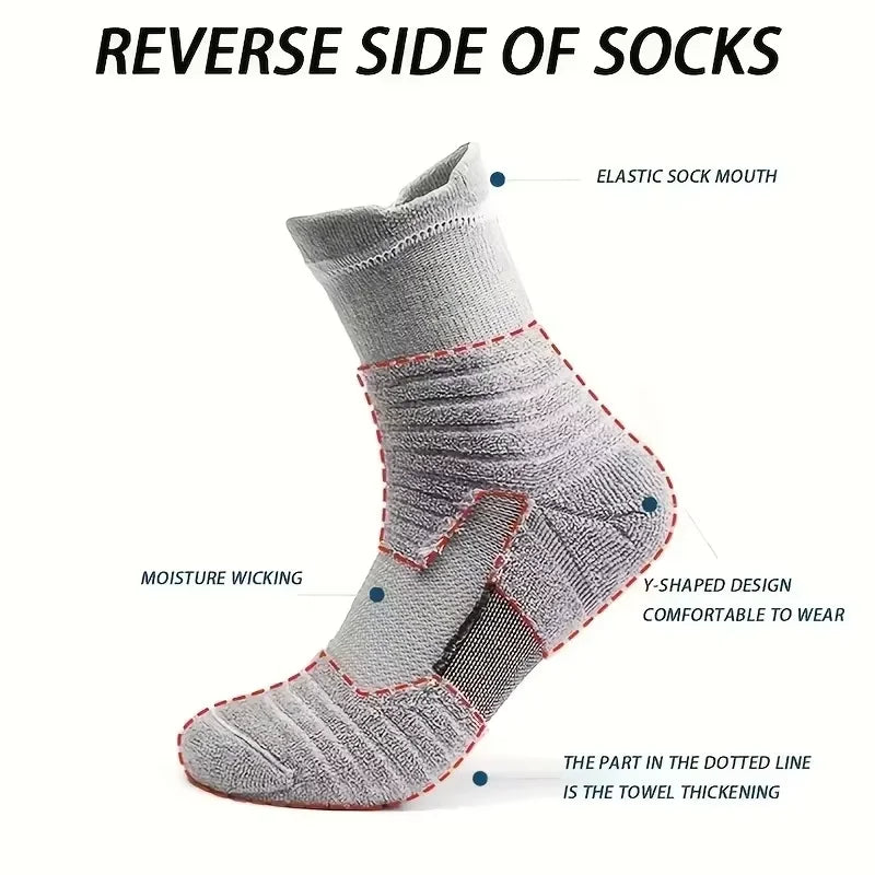 10/6/5/3/1 Paar feuchtigkeitsableitende Sportsocken mit dicker Sohle und gepolsterter Hose, perfekt für Laufen und Profisport