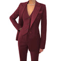 Eleganter Damenanzug 3-teilig Jacke Weste Hose Einreihig Damenkleidung Smart Formell Büro Bankett Damen-Blazer-Sets