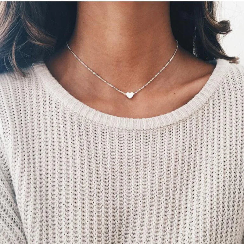FSUNION 2025 Neue Mode Halsband Gold Farbe Silber Kette Stern Herz Mond Anhänger Halskette Für Frauen Schmuck Geschenke