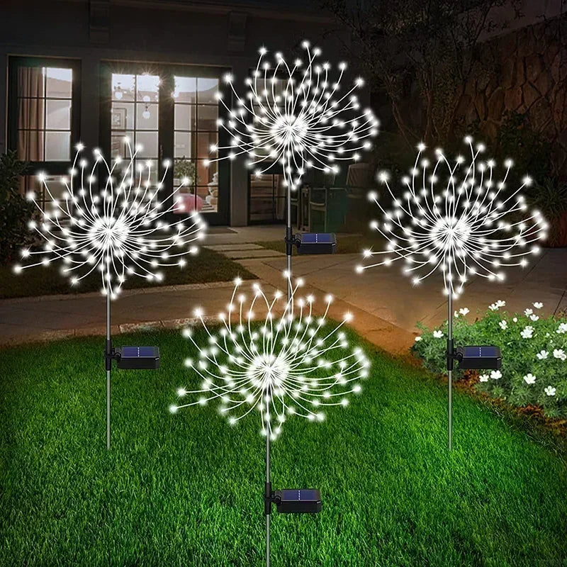 Solar LED Feuerwerk Lichterkette Outdoor Garten Dekoration Rasen Weg Licht für Terrasse Hof Party Weihnachten Hochzeit