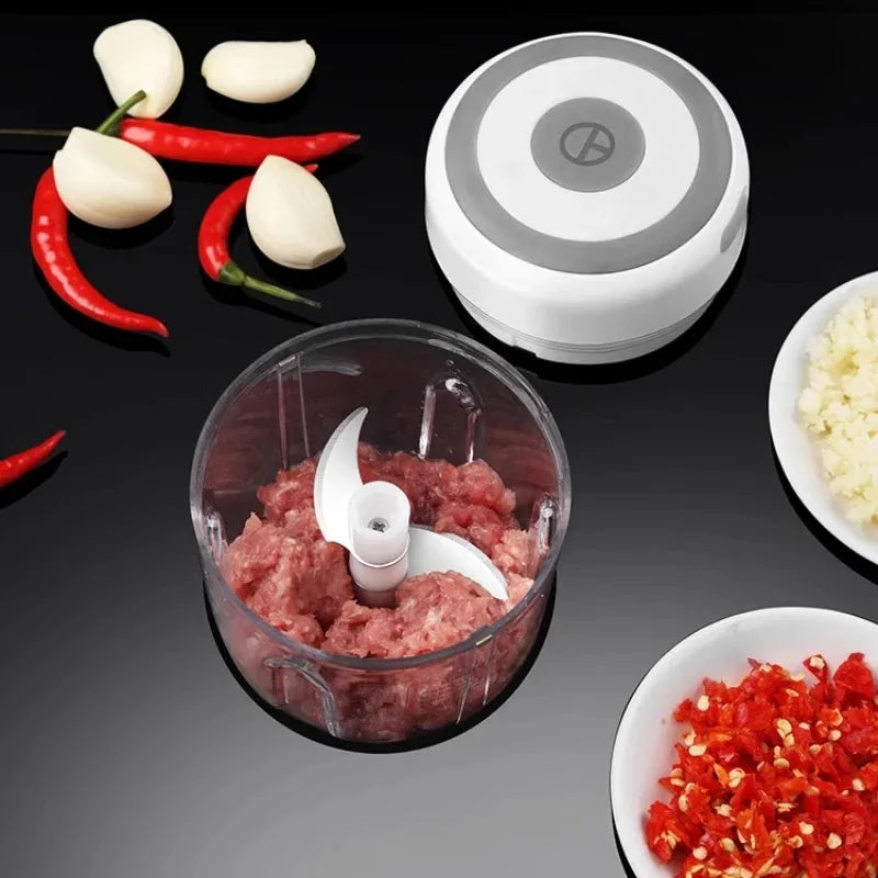 Elektrischer Mini-Knoblauchzerkleinerer 100ML/250ML Lebensmittelzerkleinerer Knoblauchpresse USB Tragbarer Kleiner Küchenprozessor für Gemüse