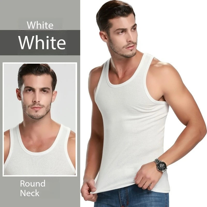 1 Packung Vier-Jahreszeiten-Herren-Baumwoll-Joker-Weste, schlicht geschnittenes Sport-Fitness-T-Shirt für Teenager, lässiges ärmelloses Hemd für mittleres Alter