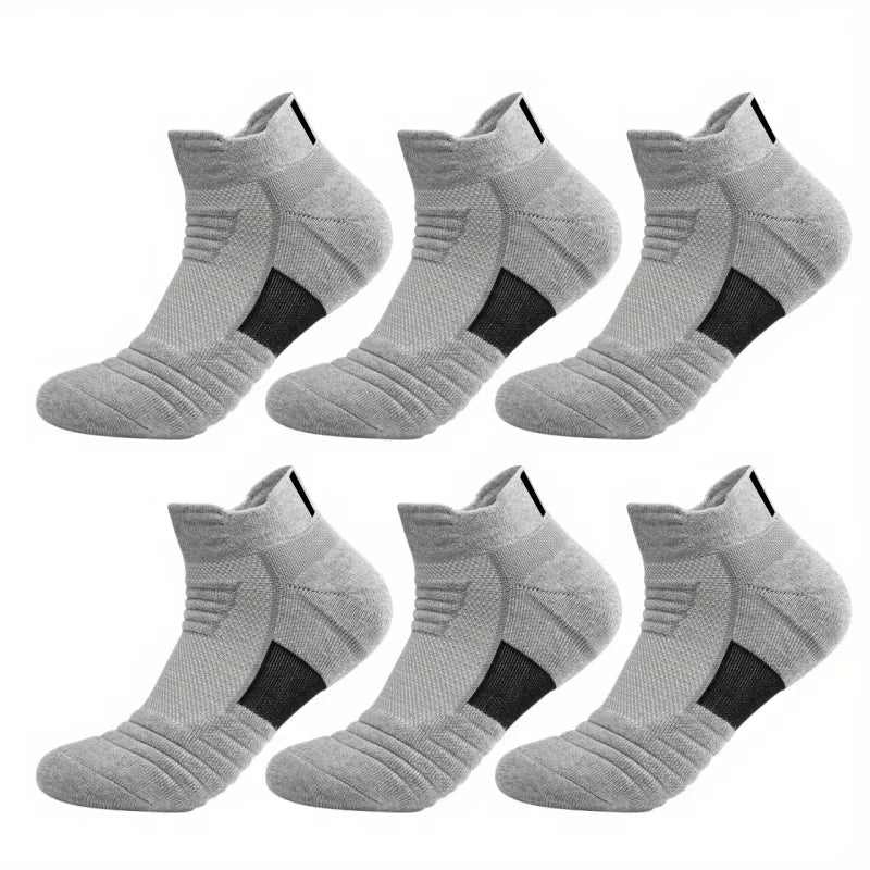 HSS 6/3/1 Paar neue Männer Sport Laufen Fitness Flug kurze Röhre Socken Damen Handtuch unten Basketball Socken einfarbig schwarze Socken
