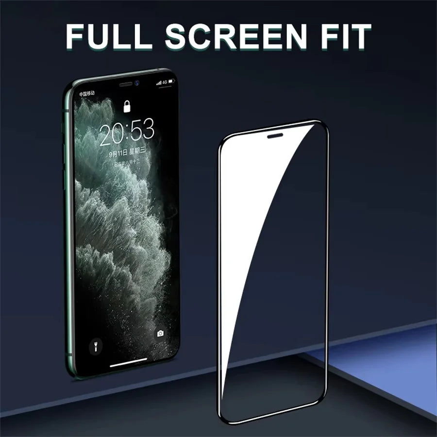 1–2 Stück gehärtetes Glas für iPhone 16 13 11 12 14 15 Pro Max Mini-Displayschutzfolie für iPhone 7 8 15 16 Plus X XR XS MAX SE Glas